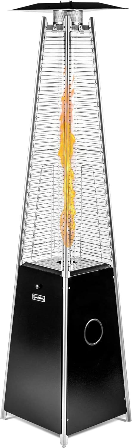 LEGACY HEATING Delta X5 Pyramid Patio Heater, 40,000BTU Outdoor Patio Heater Doba Tower Black